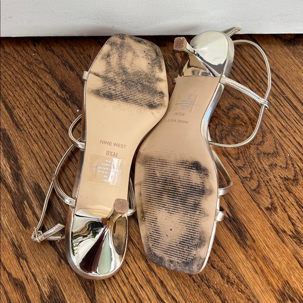 Nine West Haya3 Heeled Metallic Sandal - Picture 5 of 5